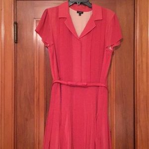 TALBOTS Pleated Silk Georgette Dress